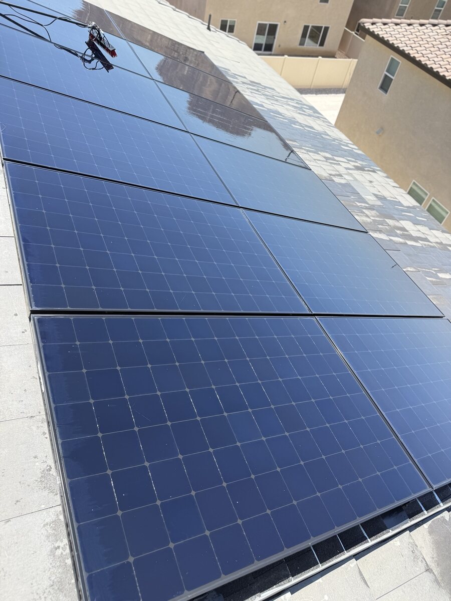 Solar panel cleaning after cleaning
