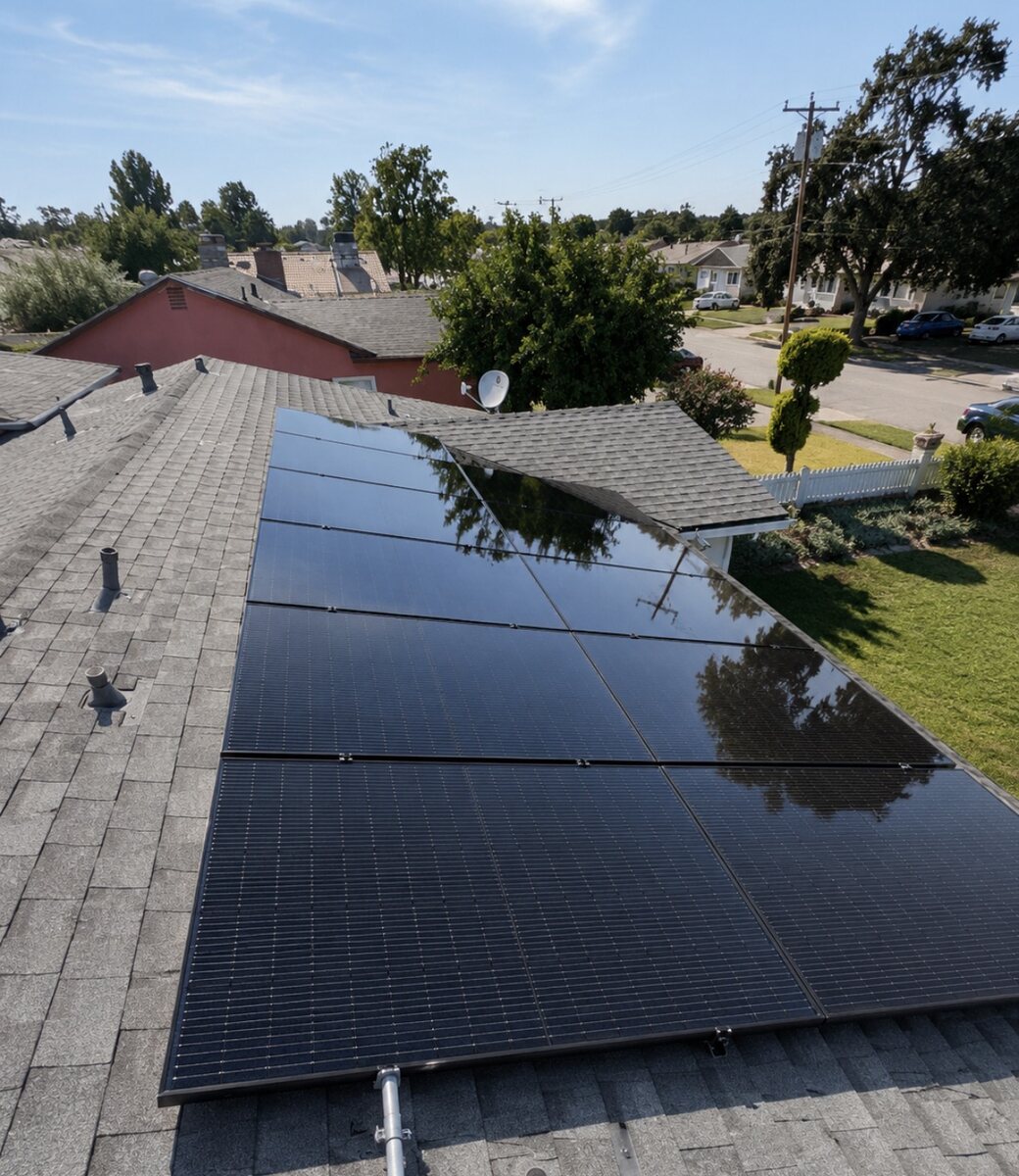 Clean solar panel array after service